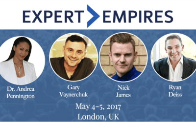 Andrea Pennington Presenting with Gary V, Ryan Deiss & Nick James at Expert Empires Event in London – May 2017